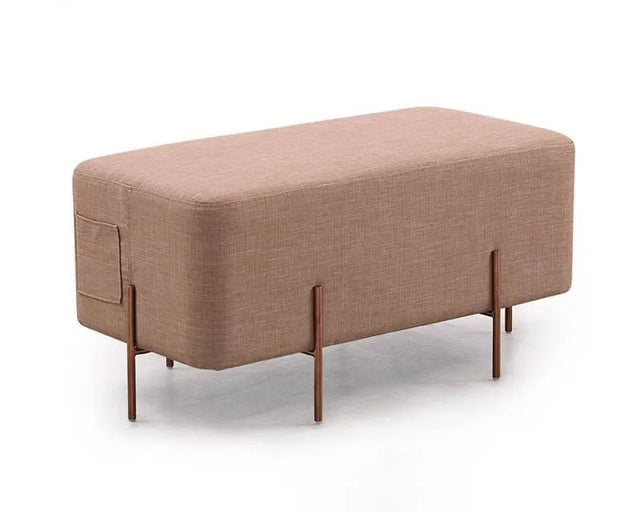 Divani Casa Adler Modern Brown Fabric Ottoman Vg2T1181B - Brn - VG2T1181B - BRN - Home Elegance USA - 1