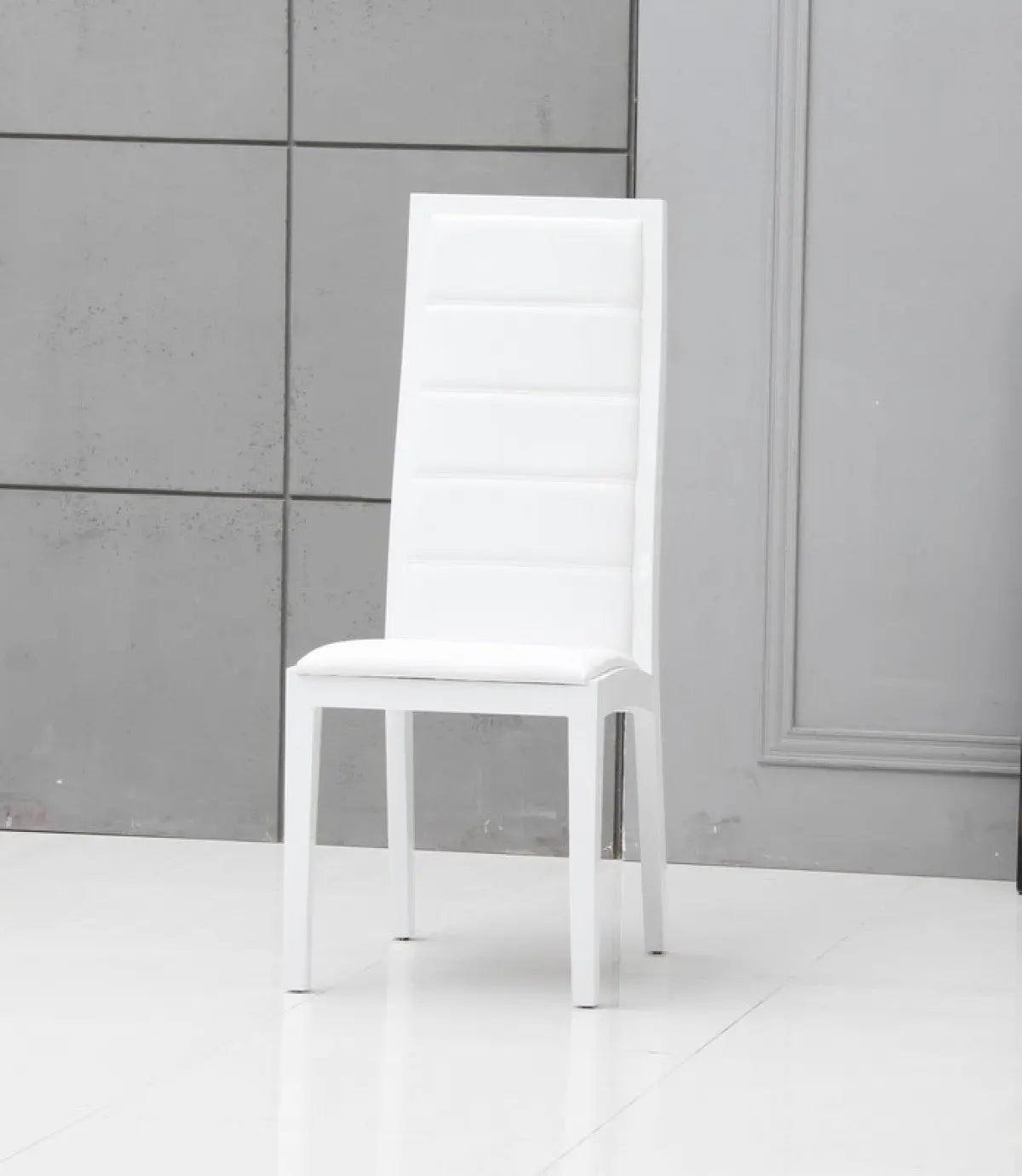 9007 Contemporary White Leatherette Dining Chairs (Set Of 2) Vggu9007Ch - Wht | Home Elegance USA