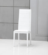 9007 Contemporary White Leatherette Dining Chairs (Set Of 2) Vggu9007Ch - Wht - VGGU9007CH - WHT - Home Elegance USA - 7