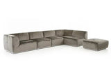 Divani Casa Hawthorn Modern Grey Fabric Sectional Sofa And Ottoman Vgkk2388 - Raf - C - 649 - VGKK2388 - RAF - C - 649 - Home Elegance USA - 1