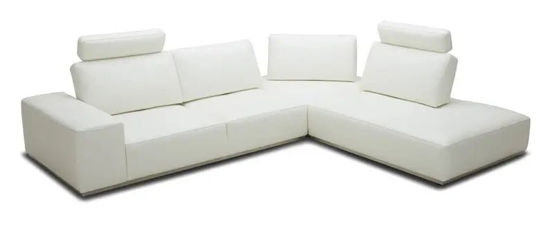 Divani Casa Martha Modern Leather Sectional Sofa In White Vgkk5615B - M2827 - VGKK5615B - M2827 - Home Elegance USA - 1