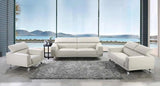 Divani Casa Brustle Modern Light Grey Eco - Leather Sofa Set Vgkn8334 - Ltgry - VGKN8334 - LTGRY - Home Elegance USA - 1