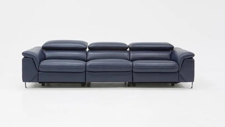 Divani Casa Maine Modern Blue Eco - Leather Sofa WElectric Recliners Vgkne9104 - Eco - Blu - VGKNE9104 - ECO - BLU - Home Elegance USA - 1