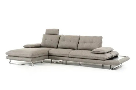 Divani Casa Porter Modern Grey Fabric Sectional Sofa Vgmb1508 - Gry - VGMB1508 - GRY - Home Elegance USA - 1