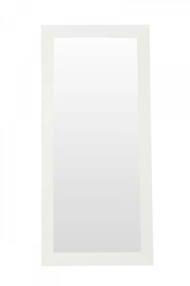 A&X Regal Modern White Crocodile Floor Mirror Vgunak421 - Wht - VGUNAK421 - WHT - Home Elegance USA - 1