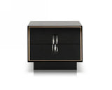 A&X Bellagio Modern Black Crocodile Lacquer Nightstand Vgunrw305 - 60 - VGUNRW305 - 60 - Home Elegance USA - 1