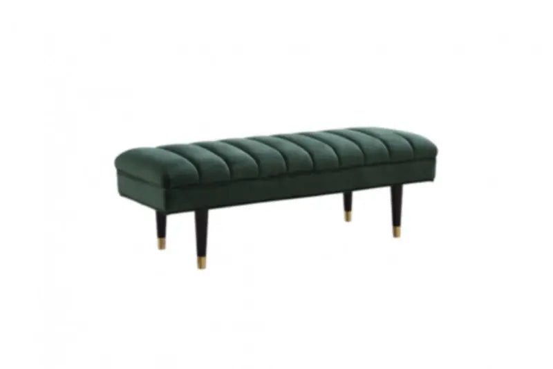 Divani Casa Ritner Modern Green Velvet Bench Vgyuhd - 1855 - Grn | Home Elegance USA