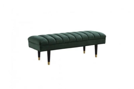 Divani Casa Ritner Modern Green Velvet Bench Vgyuhd - 1855 - Grn - VGYUHD - 1855 - GRN - Home Elegance USA - 1