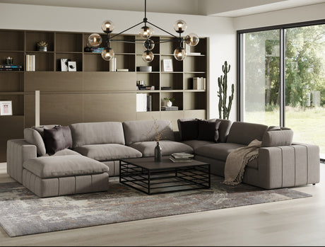 Vicki - Modern Grey Fabric Modular Sectional Sofa-7-Piece Sectional - View Image 1
