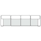 Vicki - Modern Grey Fabric Modular Sectional Sofa-4-Piece Sectional - View Image 1