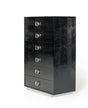 A&X Victoria Modern Black Crocodile Chest | Home Elegance USA