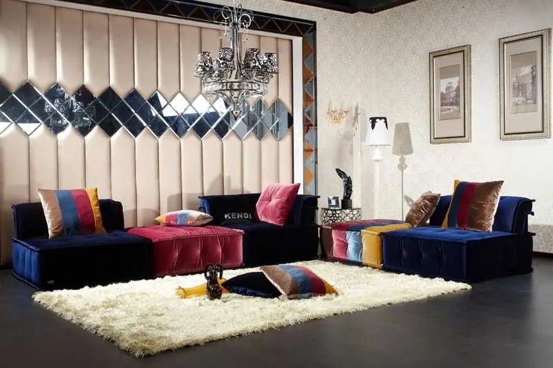 Divani Casa Dubai Contemporary Fabric Sectional Sofa Vgknk8450 | Home Elegance USA