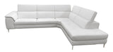 Lamod Italia Viola - Italian Contemporary Grey Leather Right Facing Sectional Sofa - Home Elegance USA