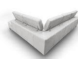 Lamod Italia Viola - Italian Contemporary Grey Leather Right Facing Sectional Sofa - Home Elegance USA