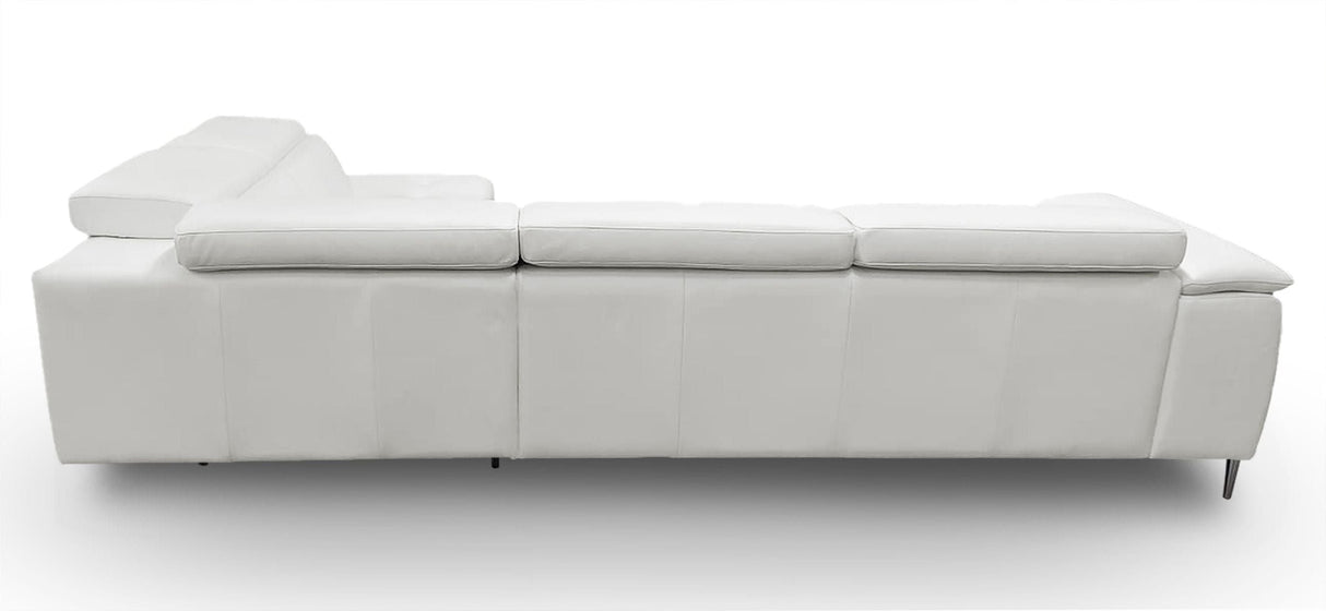 Lamod Italia Viola - Italian Contemporary Grey Leather Right Facing Sectional Sofa - Home Elegance USA