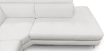 Lamod Italia Viola - Italian Contemporary Grey Leather Left Facing Sectional Sofa - Home Elegance USA