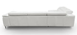 Lamod Italia Viola - Italian Contemporary Grey Leather Left Facing Sectional Sofa - Home Elegance USA