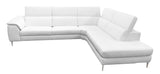 Lamod Italia Viola - Italian Contemporary White Leather Right Facing Sectional Sofa - Home Elegance USA