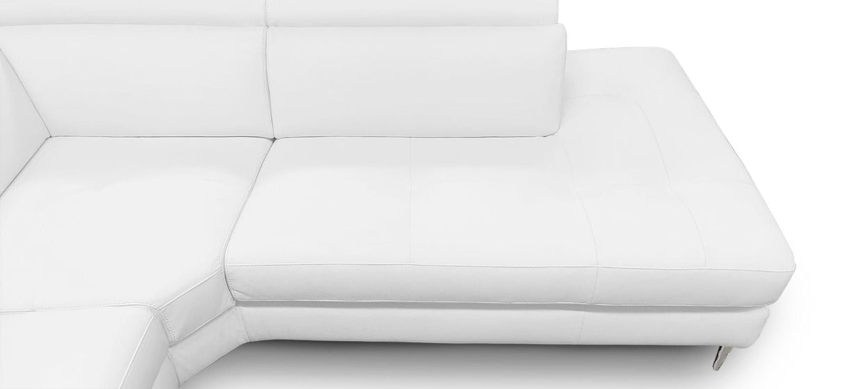 Lamod Italia Viola - Italian Contemporary White Leather Right Facing Sectional Sofa - Home Elegance USA