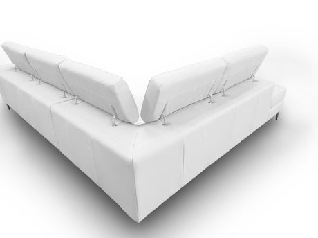 Lamod Italia Viola - Italian Contemporary White Leather Left Facing Sectional Sofa - sold by Home Elegance USA