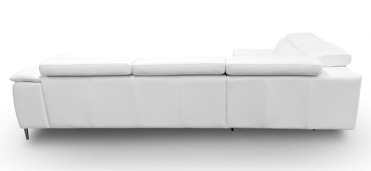 Lamod Italia Viola - Italian Contemporary White Leather Left Facing Sectional Sofa - Home Elegance USA