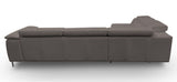 Lamod Italia Viola - Italian Contemporary Grey Leather Left Facing Sectional Sofa - Home Elegance USA