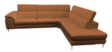 Lamod Italia Viola - Italian Contemporary Cognac Leather Right Facing Sectional Sofa - Home Elegance USA