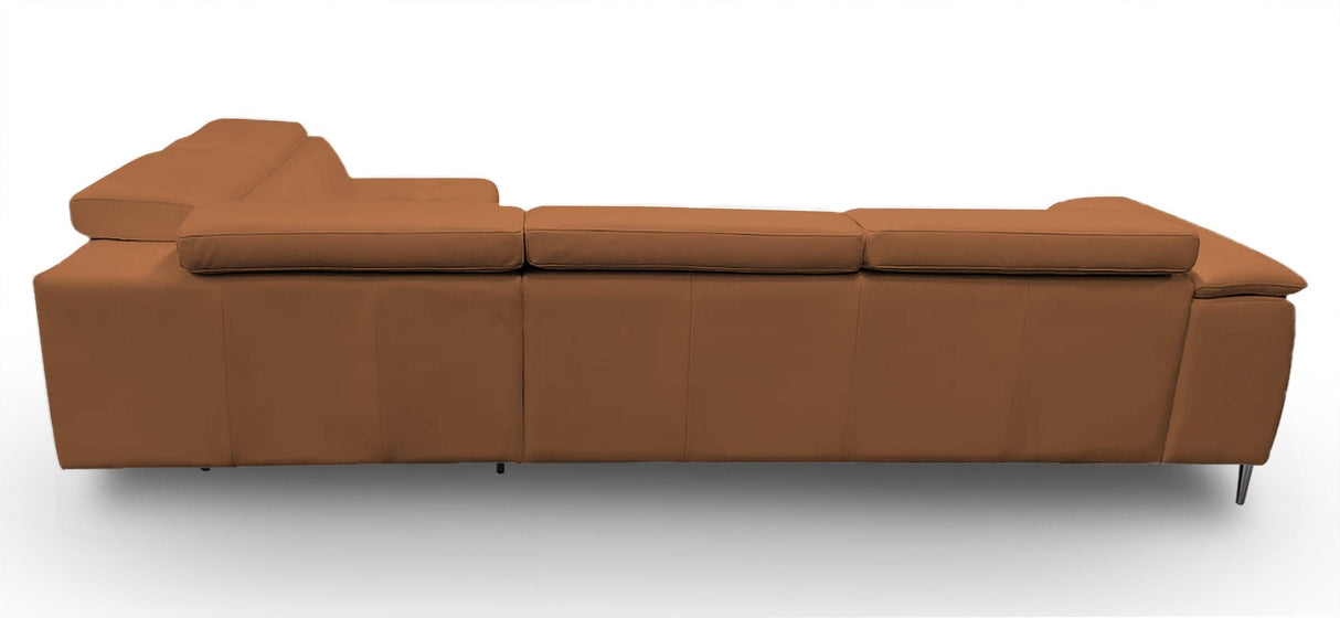 Lamod Italia Viola - Italian Contemporary Cognac Leather Right Facing Sectional Sofa - Home Elegance USA