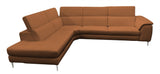 Lamod Italia Viola - Italian Contemporary Cognac Leather Left Facing Sectional Sofa - Home Elegance USA