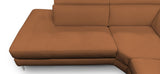 Lamod Italia Viola - Italian Contemporary Cognac Leather Left Facing Sectional Sofa - Home Elegance USA