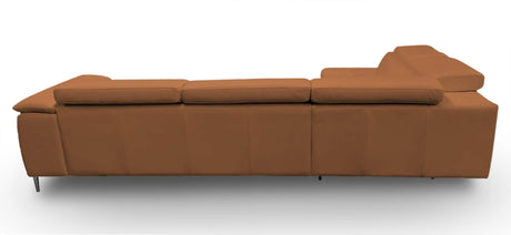 Lamod Italia Viola - Italian Contemporary Cognac Leather Left Facing Sectional Sofa - sold by Home Elegance USA