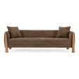 Voight - Contemporary Brown Fabric Sofa - View Image 1