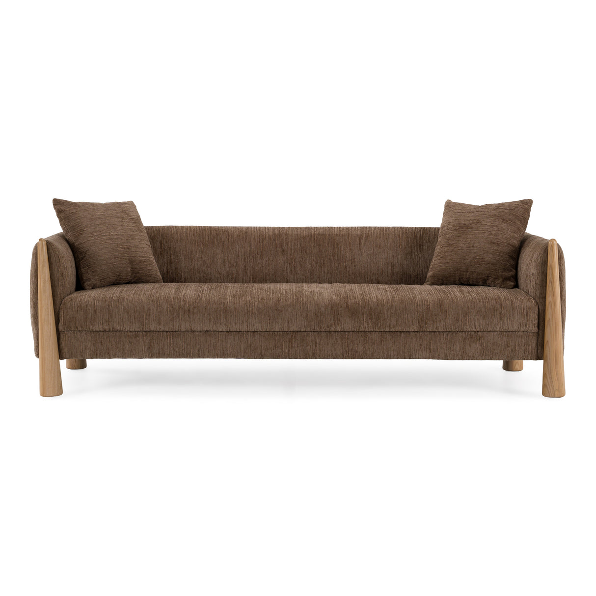 Voight - Contemporary Brown Fabric Sofa - View Image 1