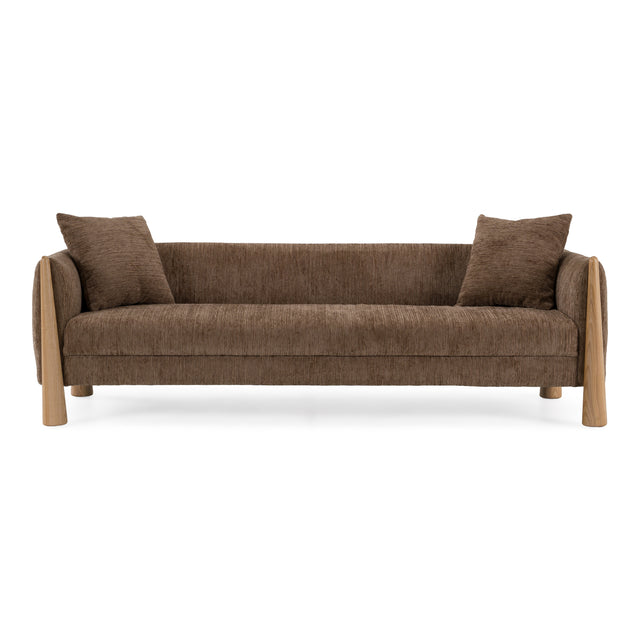 Voight - Contemporary Brown Fabric Sofa - View Image 1