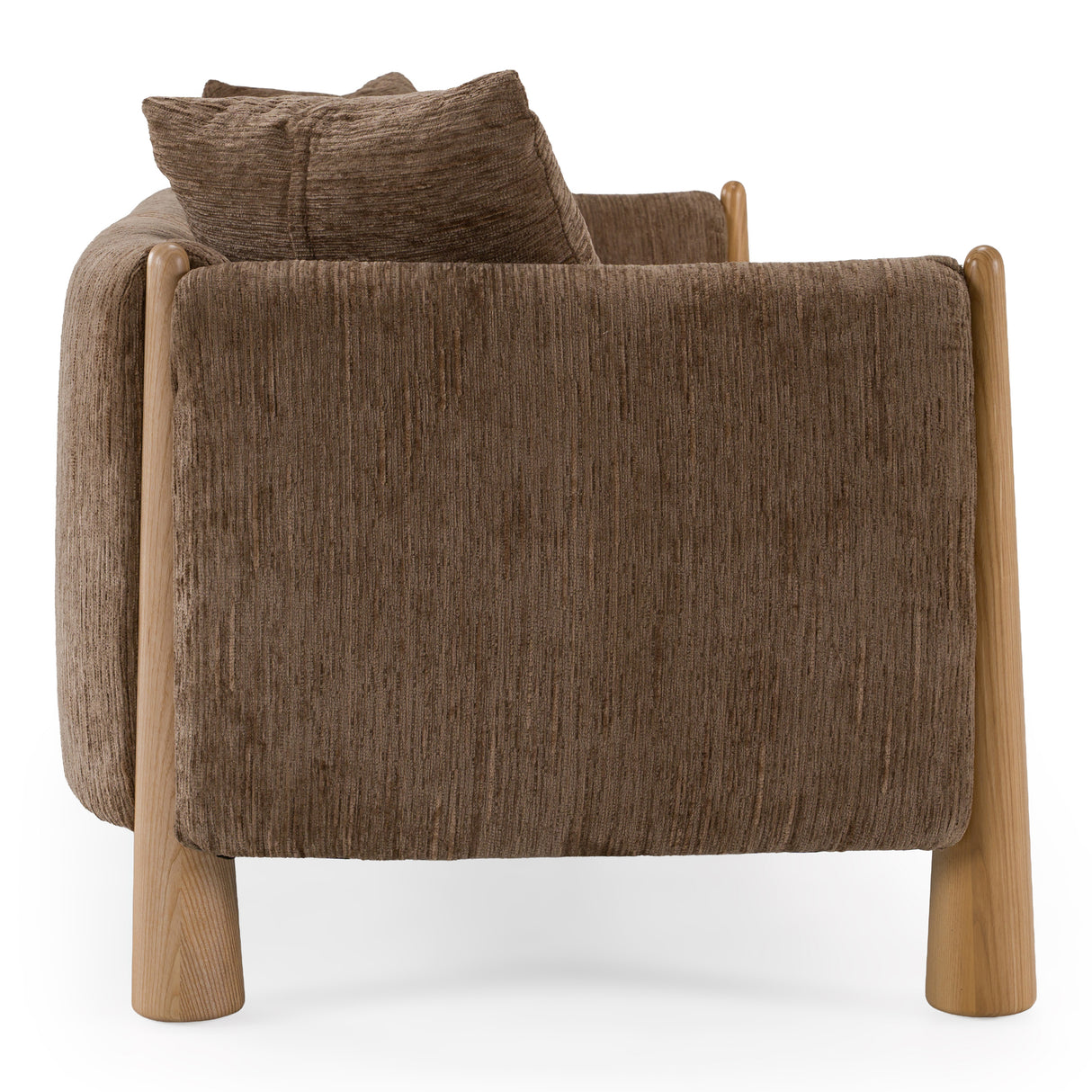 Voight - Contemporary Brown Fabric Sofa - View Image 1