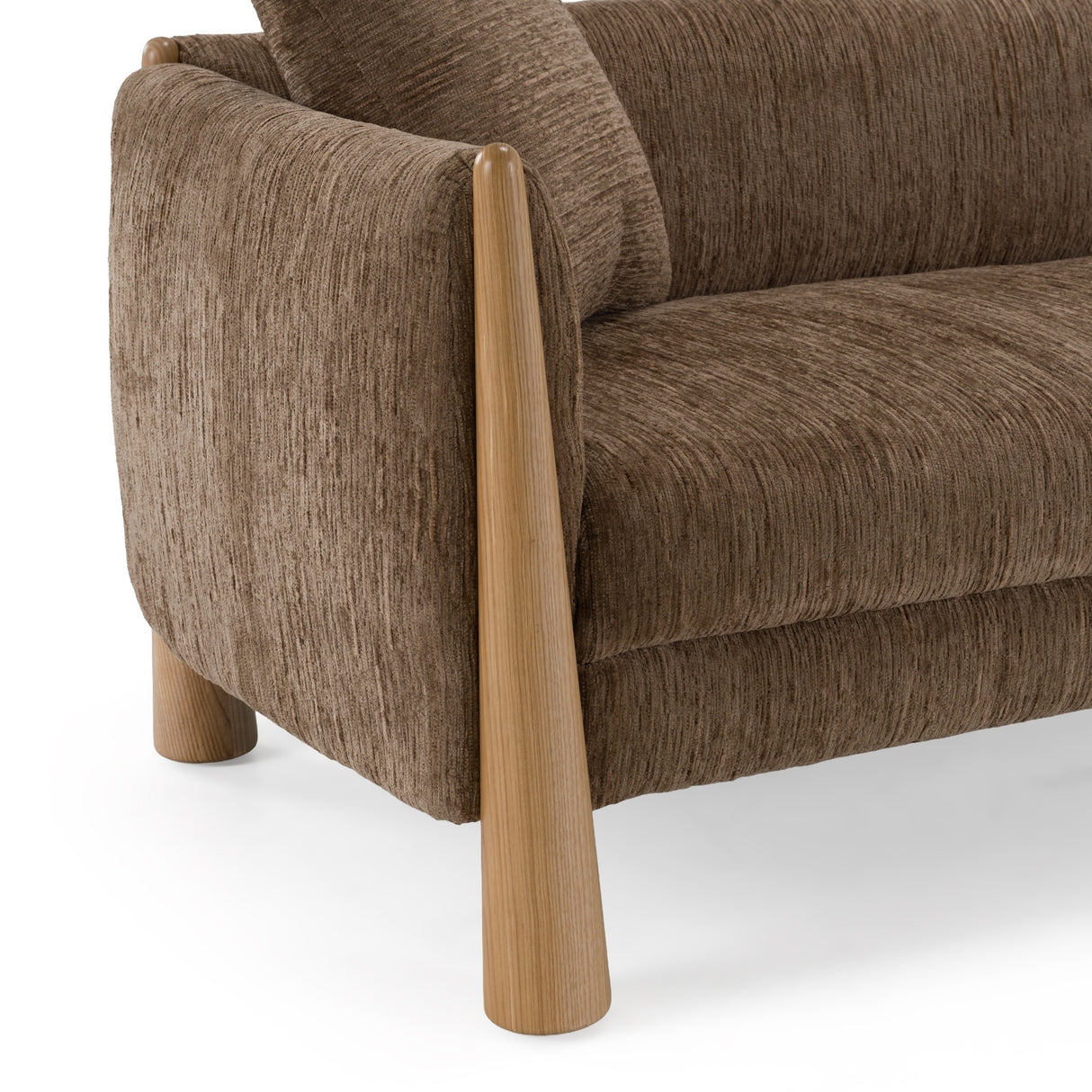 Voight - Contemporary Brown Fabric Sofa - View Image 1
