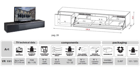 VR4 Verona TV Entertainment System Made In Italy - View Image 1