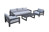 VIG Furniture - Renava Wake Modern Outdoor Sofa - VGGEMONTALK-GREY-S Charcoal