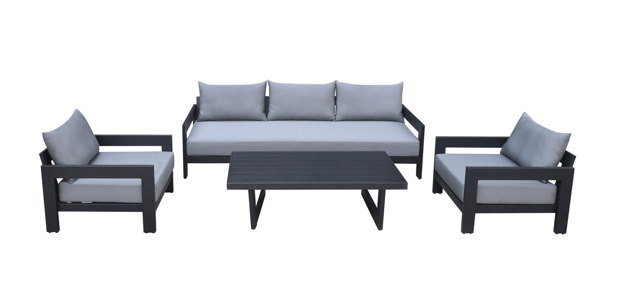 VIG Furniture - Renava Wake Modern Outdoor Sofa - VGGEMONTALK-GREY-S Charcoal