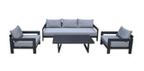 VIG Furniture - Renava Wake Modern Outdoor Sofa - VGGEMONTALK-GREY-S Charcoal