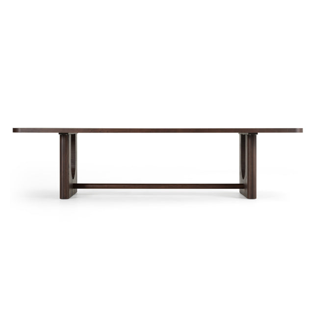 Walz - Modern Brown Oak Rectangular Dining Table - View Image 1