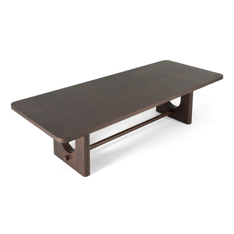 Walz - Modern Brown Oak Rectangular Dining Table - View Image 1