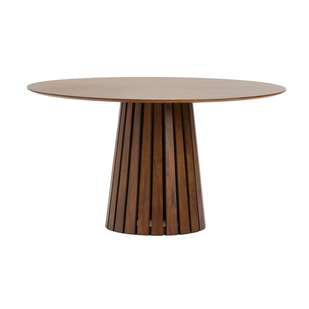 Modrest Weiss - Modern Walnut Round Dining Table + 6 Chair Set | VIG - Home Elegance USA