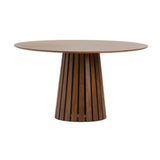 Modrest Weiss - Modern Walnut Round Dining Table + 6 Chair Set | VIG - Home Elegance USA