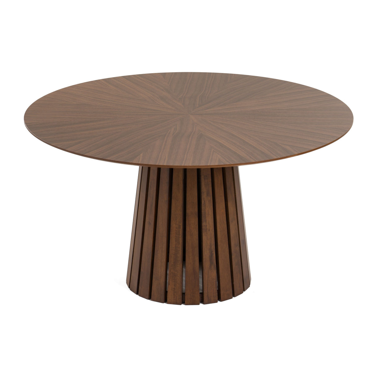 Modrest Weiss - Modern Walnut Round Dining Table + 6 Chair Set | VIG - Home Elegance USA