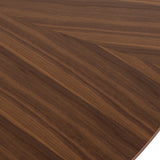 Modrest Weiss - Modern Walnut Round Dining Table + 6 Chair Set | VIG - Home Elegance USA