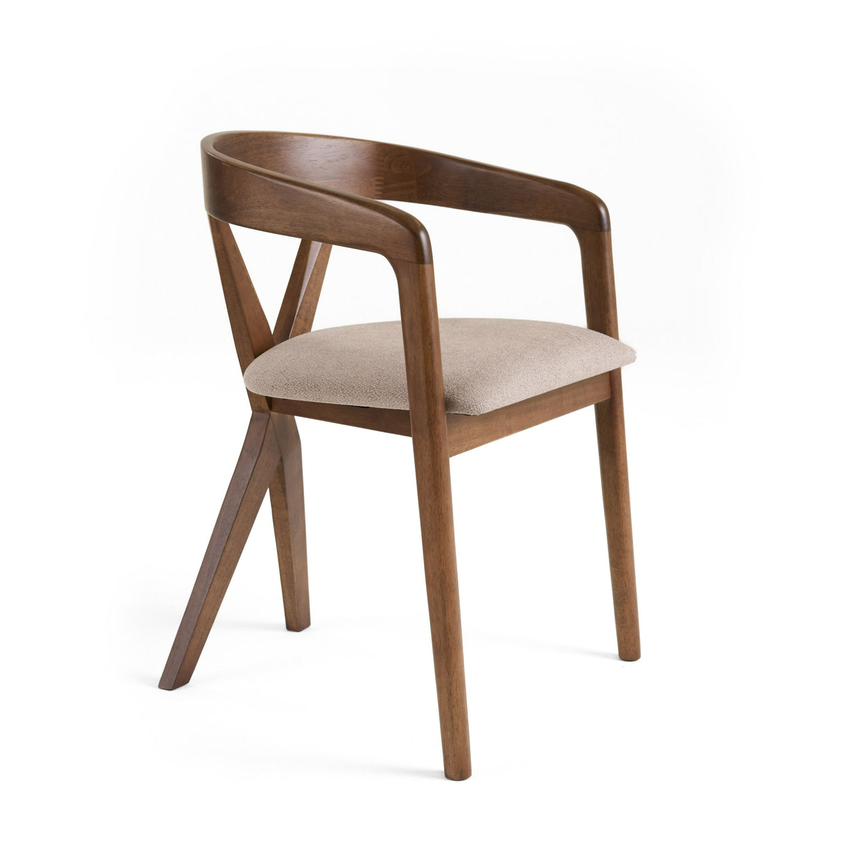 Modrest Weiss - Modern Walnut Round Dining Table + 6 Chair Set | VIG - Home Elegance USA