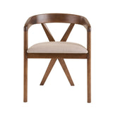 Modrest Weiss - Modern Walnut Round Dining Table + 6 Chair Set | VIG - Home Elegance USA