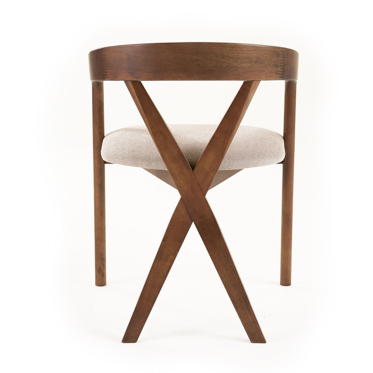 Modrest Weiss - Modern Walnut Round Dining Table + 6 Chair Set | VIG - Home Elegance USA