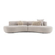 Weldon - Modern Grey Fabric Curved Sectional Sofa - View Image 1